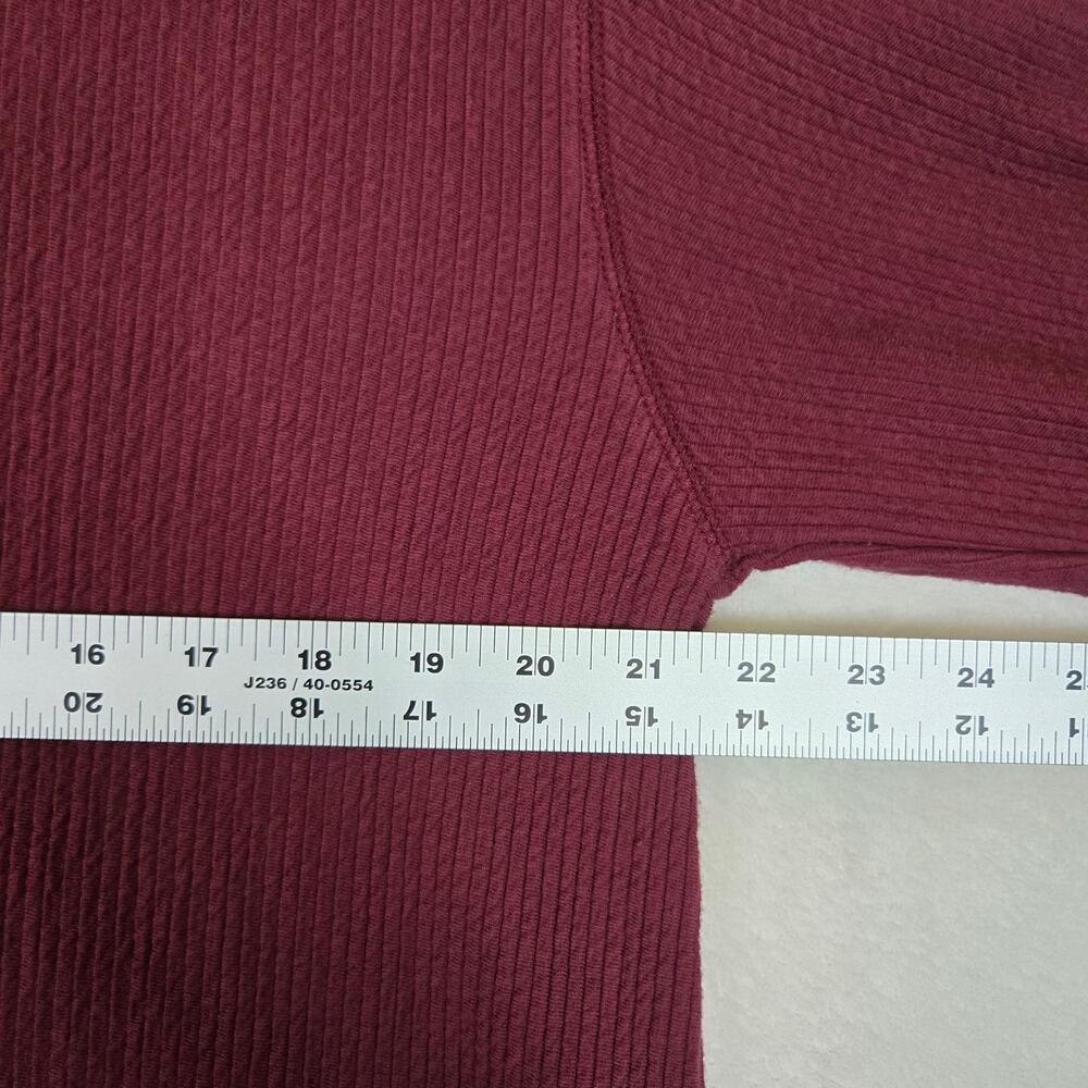Orvis Cowl Neck Pullover Womens Sweatshirt Maroon Super Soft Medium 0738 - Picture 4 of 7